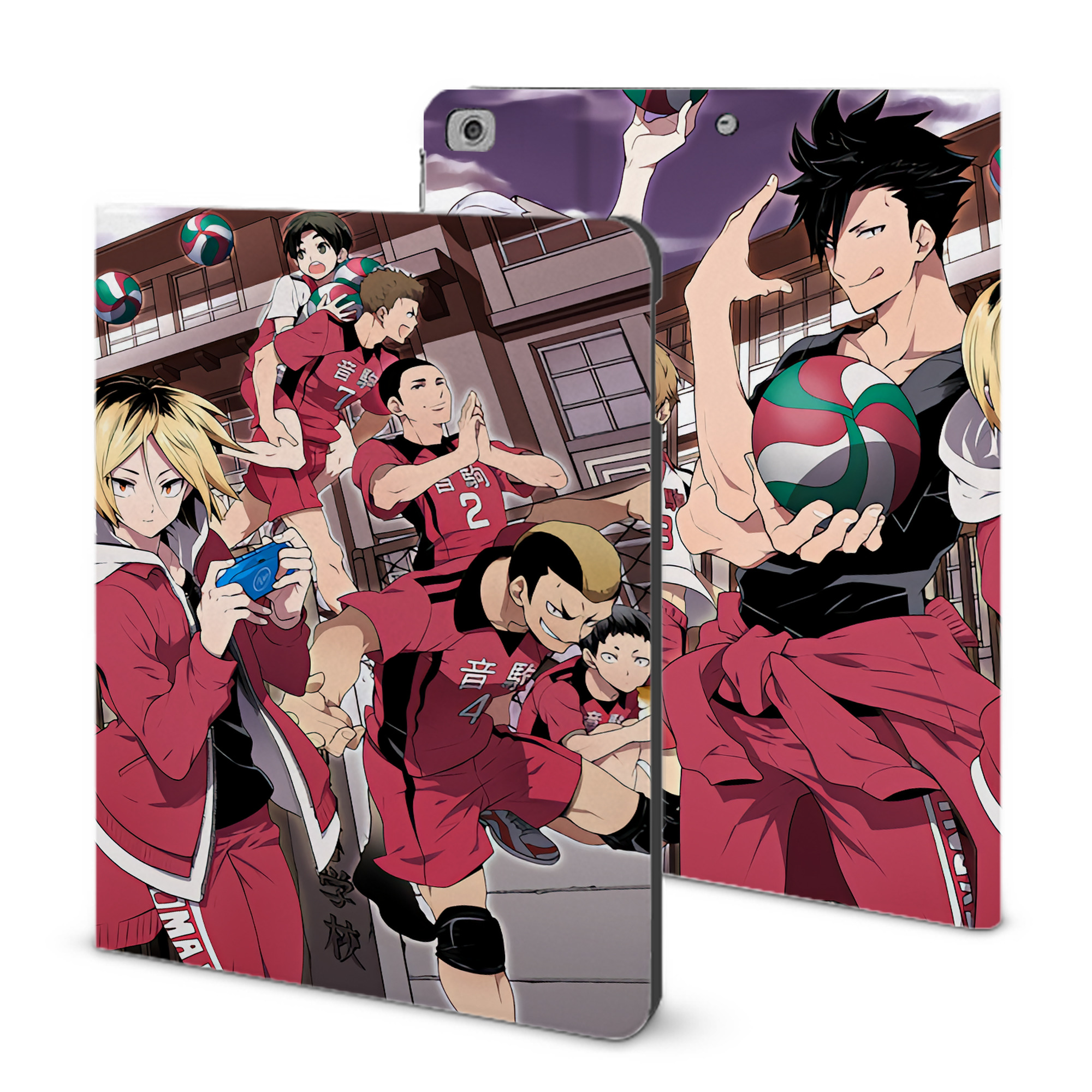 （画像用） ハイキュー!! Haikyu!! IPad ケース ブック型 PUレザー TPU 耐衝撃 軽量 薄型 ペン収納なし 全面保護 IPad 各モデル対応